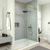 Frameless Sliding Shower Door with Explosion Proof Clear Glass SH676-08