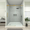 Frameless Sliding Shower Door with Explosion Proof Clear Glass SH676-08