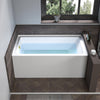 Acrylic Soaking Bathtub with Overflow and Drain B301 Left