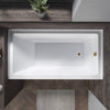 Acrylic Soaking Bathtub with Overflow and Drain B301 Right