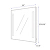 Frameless Rectangular LED Light Bathroom Vanity Mirror in Clear VA1