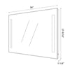 Frameless Rectangular LED Light Bathroom Vanity Mirror in Clear VA1