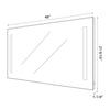 Frameless Rectangular LED Light Bathroom Vanity Mirror in Clear VA1