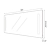 Frameless Rectangular LED Light Bathroom Vanity Mirror in Clear VA1