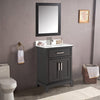 Bath Vanity with Engineered Marble Top with Basin and Mirror CVA