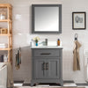 Bath Vanity with Engineered Marble Top with Basin and Mirror CVA