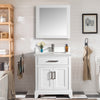 Bath Vanity with Engineered Marble Top with Basin and Mirror CVA