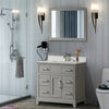 Bath Vanity with Engineered Marble Top with Basin and Mirror CVA