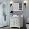 Bath Vanity with Engineered Marble Top with Basin and Mirror CVA