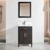 Bath Vanity with Vanity Top in White with White Basin and Mirror VA20