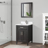 Bath Vanity with Vanity Top in White with White Basin and Mirror VA20