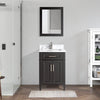 Bath Vanity with Vanity Top in White with White Basin and Mirror VA20