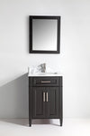 Bath Vanity with Vanity Top in White with White Basin and Mirror VA20