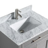 Bath Vanity with Vanity Top in White with White Basin and Mirror VA20