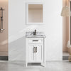 Bath Vanity with Vanity Top in White with White Basin and Mirror VA20