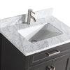 Bath Vanity with Vanity Top in White with White Basin and Mirror VA20