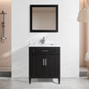 Bath Vanity with Vanity Top in White with White Basin and Mirror VA20