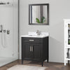 Bath Vanity with Vanity Top in White with White Basin and Mirror VA20