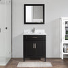 Bath Vanity with Vanity Top in White with White Basin and Mirror VA20