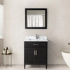 Bath Vanity with Vanity Top in White with White Basin and Mirror VA20