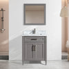 Bath Vanity with Vanity Top in White with White Basin and Mirror VA20