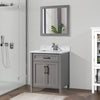 Bath Vanity with Vanity Top in White with White Basin and Mirror VA20