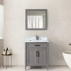 Bath Vanity with Vanity Top in White with White Basin and Mirror VA20