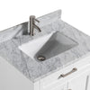 Bath Vanity with Vanity Top in White with White Basin and Mirror VA20