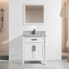 Bath Vanity with Vanity Top in White with White Basin and Mirror VA20