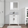 Bath Vanity with Vanity Top in White with White Basin and Mirror VA20