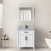 Bath Vanity with Vanity Top in White with White Basin and Mirror VA20