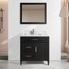 Bath Vanity with Vanity Top in White with White Basin and Mirror VA20