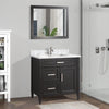 Bath Vanity with Vanity Top in White with White Basin and Mirror VA20