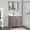 Bath Vanity with Vanity Top in White with White Basin and Mirror VA20