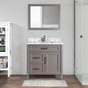 Bath Vanity with Vanity Top in White with White Basin and Mirror VA20