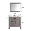 Bath Vanity with Vanity Top in White with White Basin and Mirror VA20