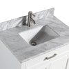 Bath Vanity with Vanity Top in White with White Basin and Mirror VA20