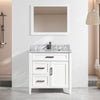 Bath Vanity with Vanity Top in White with White Basin and Mirror VA20