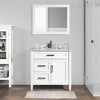 Bath Vanity with Vanity Top in White with White Basin and Mirror VA20