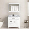 Bath Vanity with Vanity Top in White with White Basin and Mirror VA20