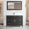 Bath Vanity with Vanity Top in White with White Basin and Mirror VA20