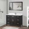 Bath Vanity with Vanity Top in White with White Basin and Mirror VA20