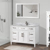 Bath Vanity with Vanity Top in White with White Basin and Mirror VA20