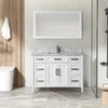 Bath Vanity with Vanity Top in White with White Basin and Mirror VA20