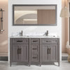 Bath Vanity with Vanity Top in White with White Basin and Mirror VA20 DB