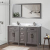 Bath Vanity with Vanity Top in White with White Basin and Mirror VA20 DB