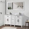 Bath Vanity with Vanity Top in White with White Basin and Mirror VA20 DB