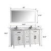 Bath Vanity with Vanity Top in White with White Basin and Mirror VA20 DB