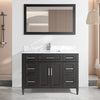 Bath Vanity with Vanity Top in White with White Basin and Mirror VA20