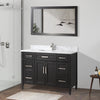 Bath Vanity with Vanity Top in White with White Basin and Mirror VA20